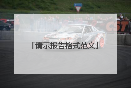 请示报告格式范文