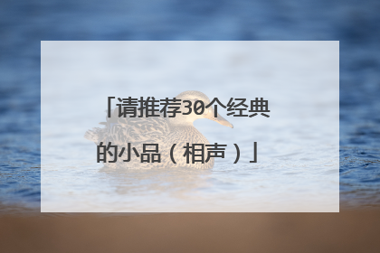请推荐30个经典的小品（相声）