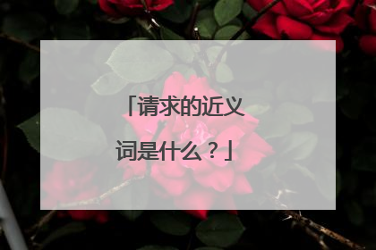 请求的近义词是什么?