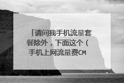 请问我手机流量套餐除外，下面这个（手机上网流量费CMNＥＴ）是什么