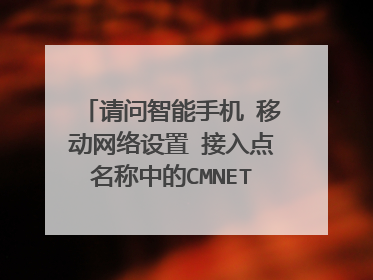 请问智能手机→移动网络设置→接入点名称中的CMNET/CMWAP/LTE分别代表什么?