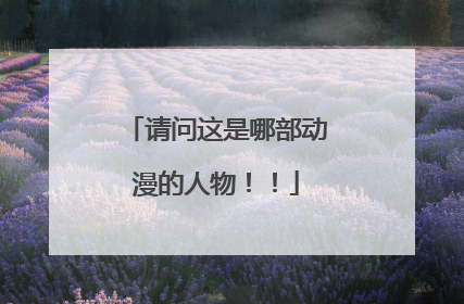 请问这是哪部动漫的人物！！