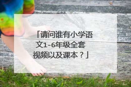 请问谁有小学语文1-6年级全套视频以及课本？