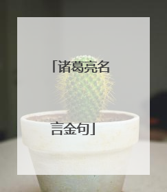 诸葛亮名言金句