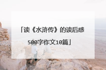 读《水浒传》的读后感500字作文10篇