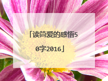 读简爱的感悟50字2016