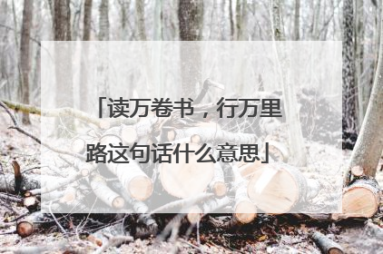 读万卷书，行万里路这句话什么意思