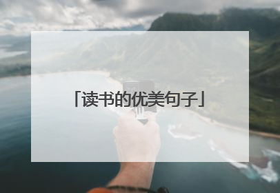 读书的优美句子