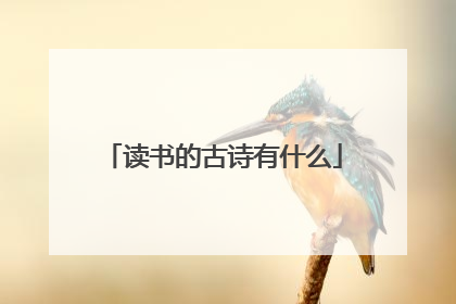 读书的古诗有什么