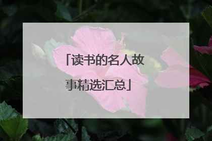 读书的名人故事精选汇总