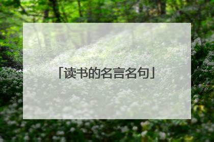 读书的名言名句