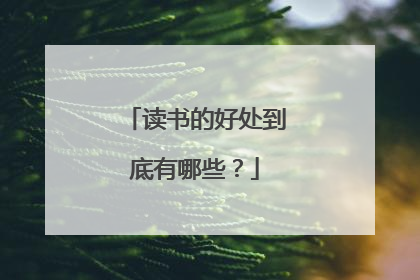读书的好处到底有哪些?
