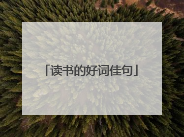 读书的好词佳句