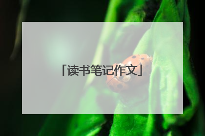 读书笔记作文