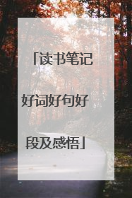 读书笔记好词好句好段及感悟
