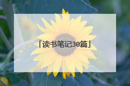 读书笔记30篇