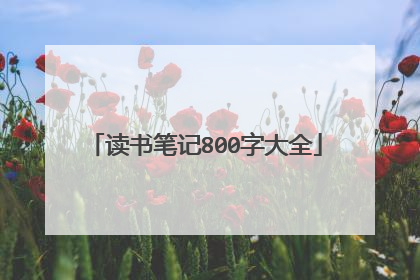 读书笔记800字大全