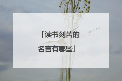 读书刻苦的名言有哪些