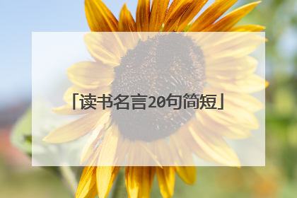 读书名言20句简短