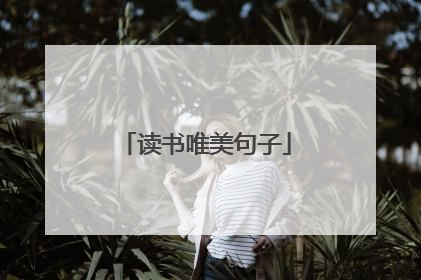 读书唯美句子