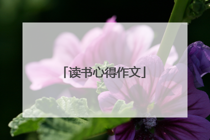 读书心得作文