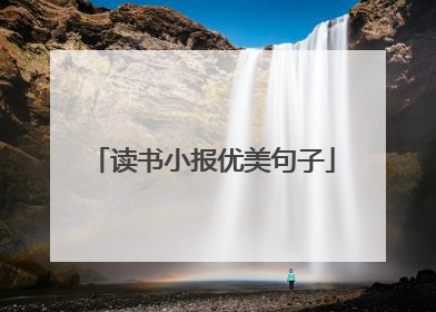 读书小报优美句子
