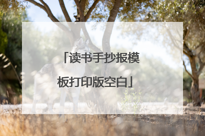 读书手抄报模板打印版空白