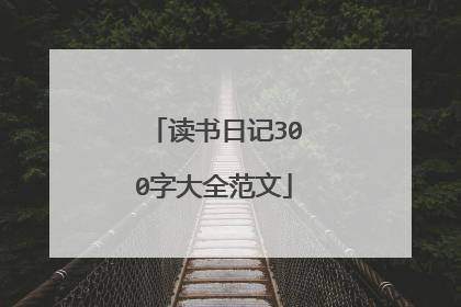 读书日记300字大全范文