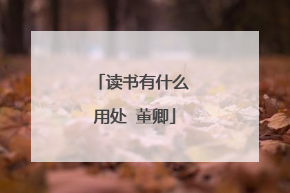 读书有什么用处 董卿