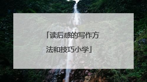读后感的写作方法和技巧小学