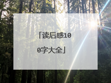 读后感100字大全