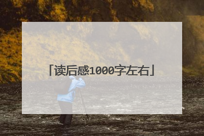 读后感1000字左右