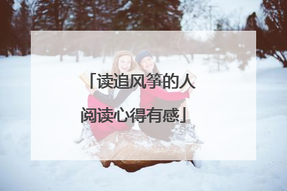 读追风筝的人阅读心得有感