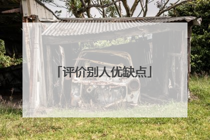 评价别人优缺点