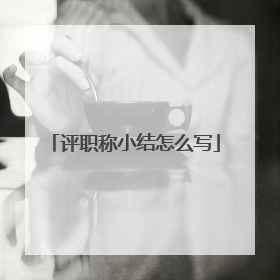 评职称小结怎么写