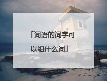 词语的词字可以组什么词