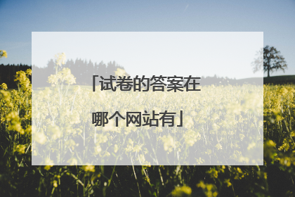 试卷的答案在哪个网站有