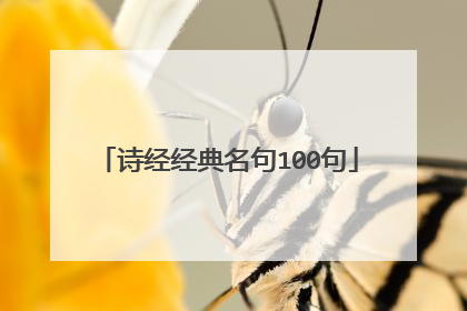 诗经经典名句100句