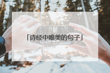 诗经中唯美的句子