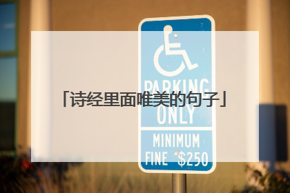 诗经里面唯美的句子