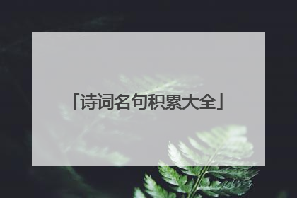 诗词名句积累大全