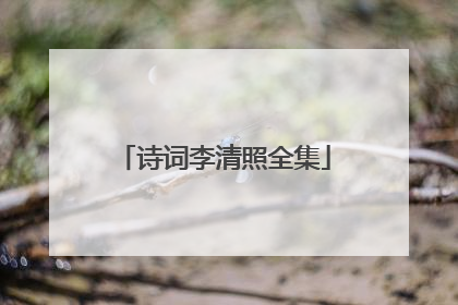 诗词李清照全集