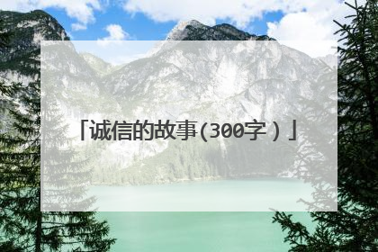 诚信的故事(300字）