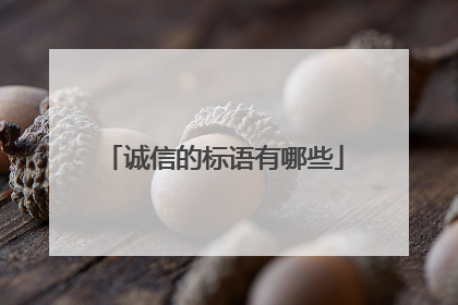 诚信的标语有哪些
