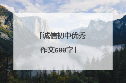 诚信初中优秀作文600字