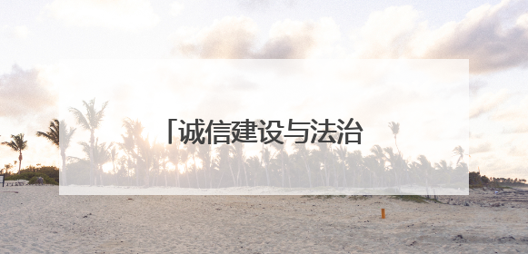 诚信建设与法治保障宣传标语