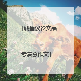 诚信议论文高考满分作文