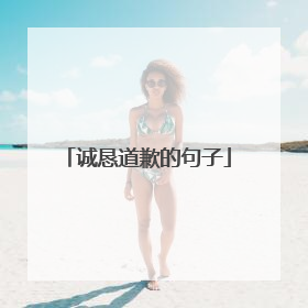 诚恳道歉的句子