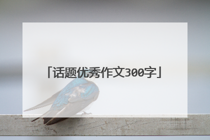 话题优秀作文300字