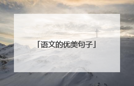 语文的优美句子